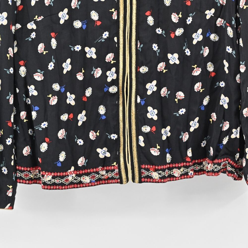 Zadig & Voltaire Black Floral-Print Zip Jacket - Picture 11 of 14